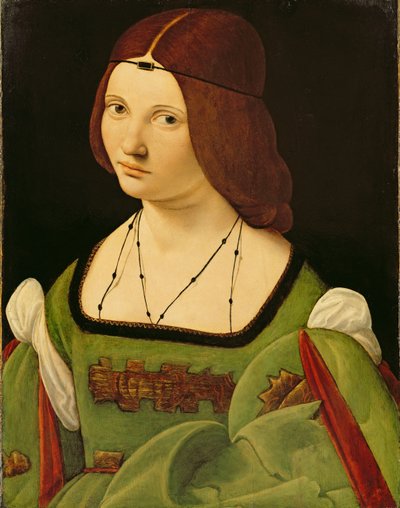 Retrato de una dama (antes de la limpieza) de Giovanni Antonio Boltraffio
