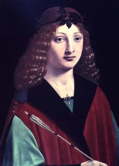 Retrato de un niño con una flecha de Giovanni Antonio Boltraffio