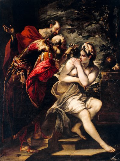 Susana y los ancianos, de Giovanni Antonio Burrini (1656-1727), óleo sobre lienzo de Giovanni Antonio Burrini or Burino