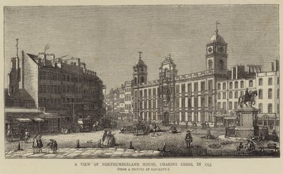 Vista de Northumberland House, Charing Cross, en 1753 de Giovanni Antonio Canal
