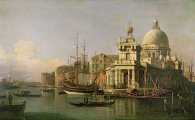 Vista de la Dogana y Santa Maria della Salute de Giovanni Antonio Canal