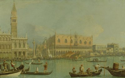 Palacio Ducal y Piazzetta San Marco, c.1755 de Giovanni Antonio Canal