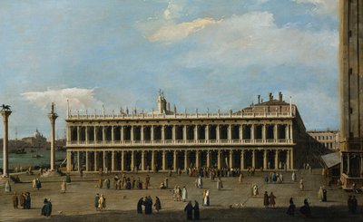 La Biblioteca y la Piazzetta, Venecia, desde el Palacio Ducal de Giovanni Antonio Canal