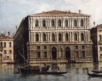 El Palazzo Pesaro desde el Gran Canal, Venecia de Giovanni Antonio Canal