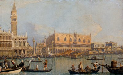 Vista del Palacio Ducal en Venecia, antes de 1755 de Giovanni Antonio Canal