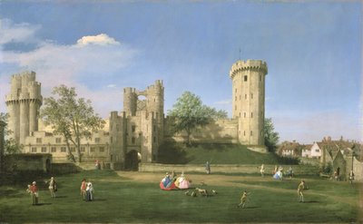 Castillo de Warwick, Frente Este desde el Patio, 1752 de Giovanni Antonio Canal