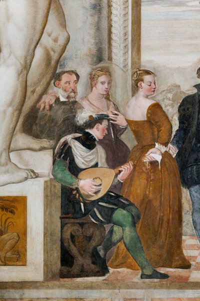 Invitación al baile, Salón Principal, c.1570 (fresco) de Giovanni Antonio Fasolo