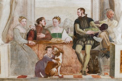 El Banquete, Salón Principal, c.1570 (fresco) de Giovanni Antonio Fasolo
