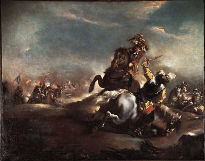 Duelo de caballeros. Pintura de Giovanni Antonio Guardi (1699-1760) Venecia, Museo Correr de Giovanni Antonio Guardi