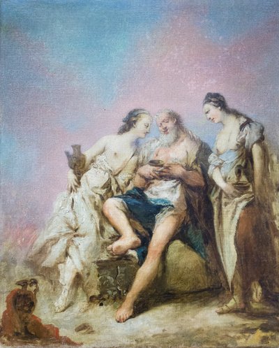Lot y sus hijas (óleo sobre lienzo) de Giovanni Antonio Guardi