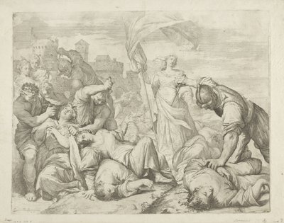 El martirio de santa Úrsula y sus compañeras de Giovanni Antonio Lorenzini