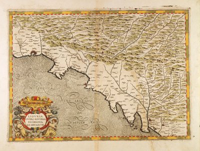Región de Liguria oriental, del Atlas de Italia de Giovanni Antonio Magini, grabado en cobre de Giovanni Antonio Magini
