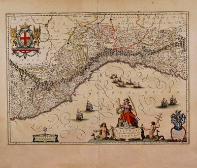 Mapa de la región de Liguria, por Giovanni Antonio Magini de Giovanni Antonio Magini