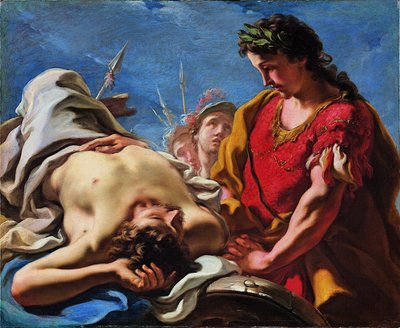 Alejandro ante el cadáver del difunto Darío de Giovanni Antonio Pellegrini
