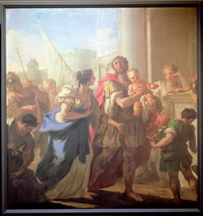 Héctor y Andrómaca, c.1708-10 de Giovanni Antonio Pellegrini
