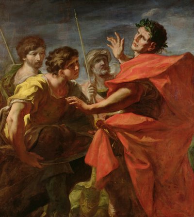 La Cabeza de Pompeyo (106-48 a.C.) Presentada a César (100-44 a.C.) de Giovanni Antonio Pellegrini