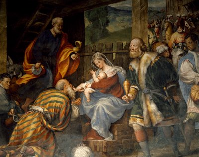 Adoración de los Reyes Magos de Giovanni Antonio Pordenone