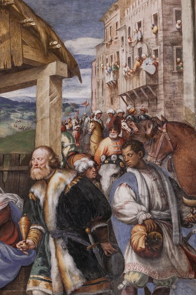 Adoración de los Reyes Magos y Adoración de los Pastores de Giovanni Antonio Pordenone