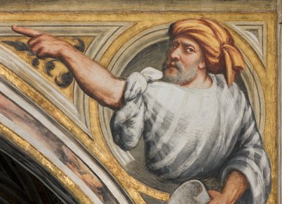 Nave Central, Pluma Segundo Tramo Sur, IL Pordenone 1520, Busto con Profeta de Giovanni Antonio Pordenone