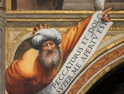 Nave central, tercer tramo sur, IL Pordenone 1520, Busto con profeta de Giovanni Antonio Pordenone