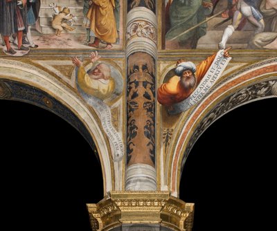 Nave Central, Tercer y Cuarto tramo sur, IL Pordenone 1520, Bustos con profetas de Giovanni Antonio Pordenone