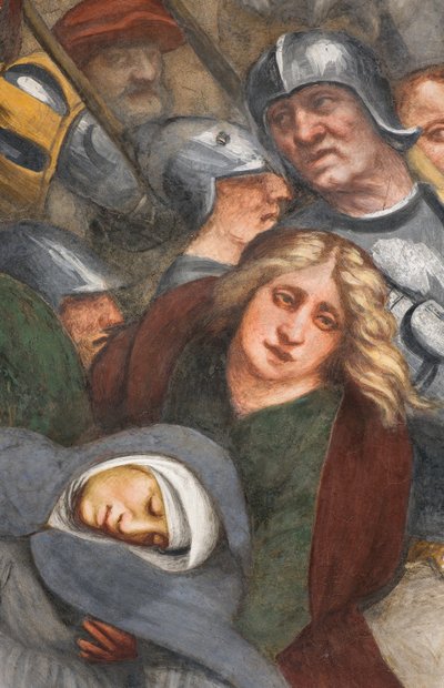 Nave Central, Segundo Tramo Sur, Jesús cae bajo la Cruz, Il Pordenone de Giovanni Antonio Pordenone