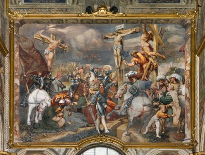 Contrafachada, IL Pordenone, Crucifixión 1520-21 de Giovanni Antonio Pordenone