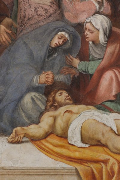 Contrafachada, IL Pordenone, Deposición 1522, (detalle) de Giovanni Antonio Pordenone