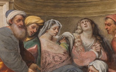 Counterfaccata, IL Pordenone, Deposición 1522 (detalle) de Giovanni Antonio Pordenone