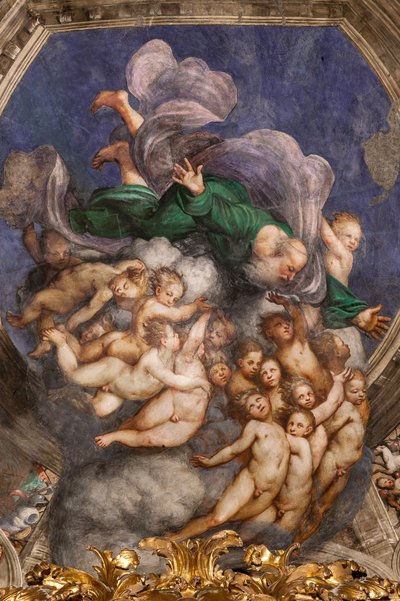 Dios como creador entre los ángeles, c.1529 (fresco) de Giovanni Antonio Pordenone