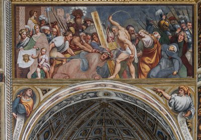 Jesús cayendo bajo la Cruz de Giovanni Antonio Pordenone
