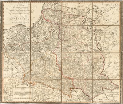 Mapa de Polonia de 1807 de Giovanni Antonio Rizzi Zannoni