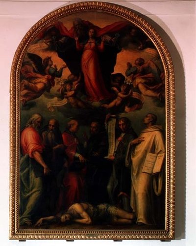 La Disputa de los Doctores de la Iglesia sobre la Inmaculada Concepción de Giovanni Antonio Sogliani