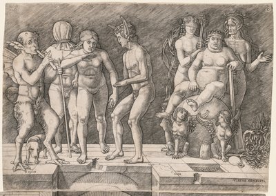 Alegoría de la caída de la humanidad ignorante: Virtus Combusta, c. 1500-1505 de Giovanni Antonio da Brescia