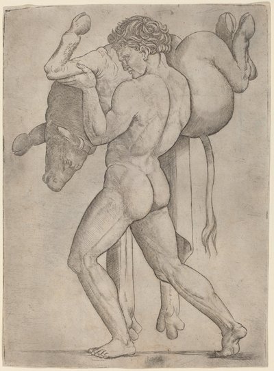 Hércules y el toro de Creta de Giovanni Antonio da Brescia