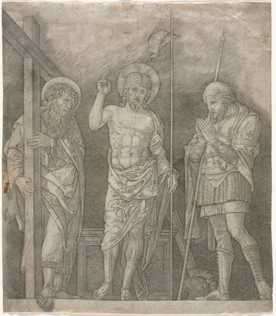 Cristo resucitado entre los santos Andrés y Longinos de Giovanni Antonio da Brescia