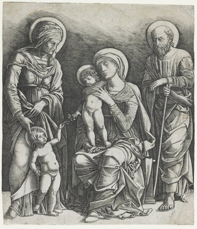 La Sagrada Familia con el Niño San Juan, c.1495-1505 de Giovanni Antonio da Brescia