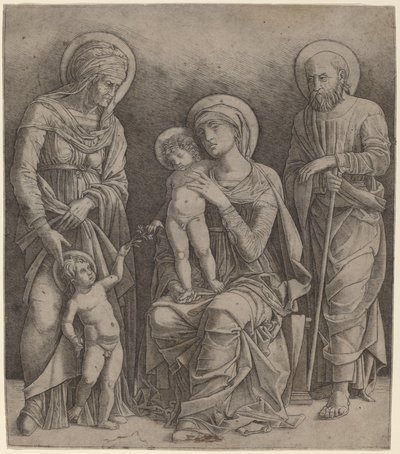 Sagrada Familia con Santa Isabel y el Niño San Juan de Giovanni Antonio da Brescia, after Andrea Mantegna