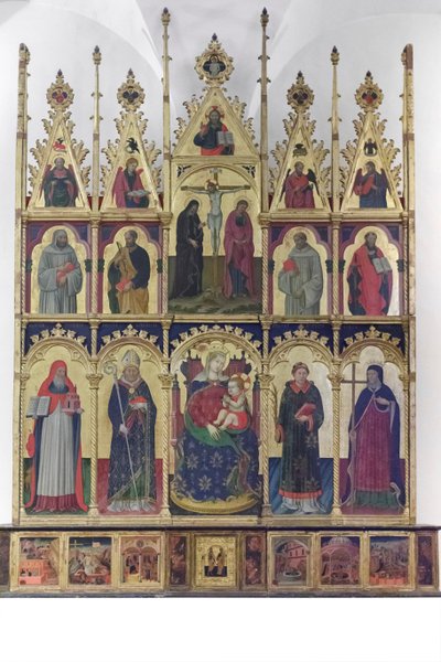 Virgen con el Niño entre los santos Jerónimo, Benito de Giovanni Antonio da Pesaro