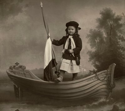 Retrato de Lidia Mastracchio con bandera de Phillipe de Marlier