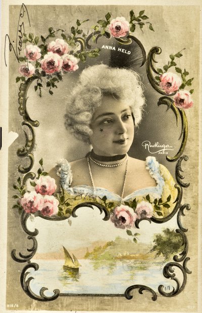 Postal: Retrato de Anna Held, artista de music hall de Phillipe de Marlier