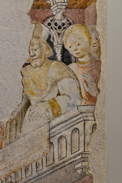 Arquitectura con figuras (fresco) de Giovanni Badile