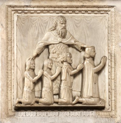 Cuatro donantes y San Pedro de Giovanni Balduccio