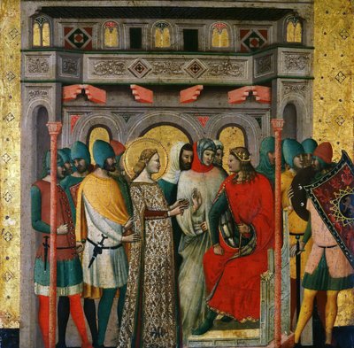 San Columba ante el Emperador Aureliano, Escenas de la Vida de San Columba de Giovanni Baronzio