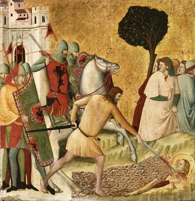 El martirio de San Columba Escenas de la vida de San Columba, 1345-1350 de Giovanni Baronzio