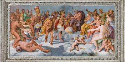 La Asamblea de los Dioses, c.1560 (fresco) de Giovanni Battista Castello