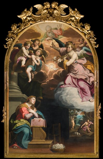 Transepto Sur, Altar de la Anunciación, Retablo de Giovanni Battista Trotti conocido como Il Malosso 1594 de Giovanni Battista Trotti