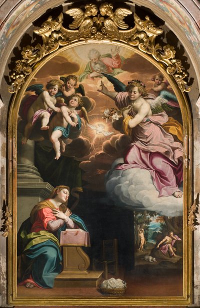 Transepto Sur, Altar de la Anunciación, Retablo de Giovanni Battista Trotti conocido como Il Malosso 1594 de Giovanni Battista Trotti