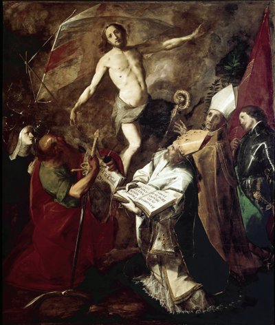 La resurrección con santos de Giovanni Battista  Crespi
