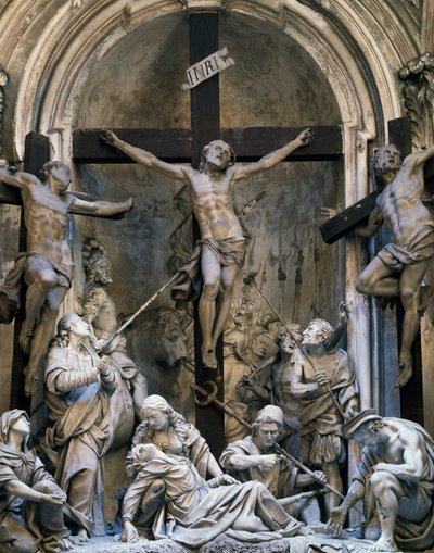 Pasión, grupo escultórico de Giovanni Battista Barberini (hacia 1625-1691),1339-1345, Iglesia de San Agustín, Cremona, Italia de Giovanni Battista Barberini